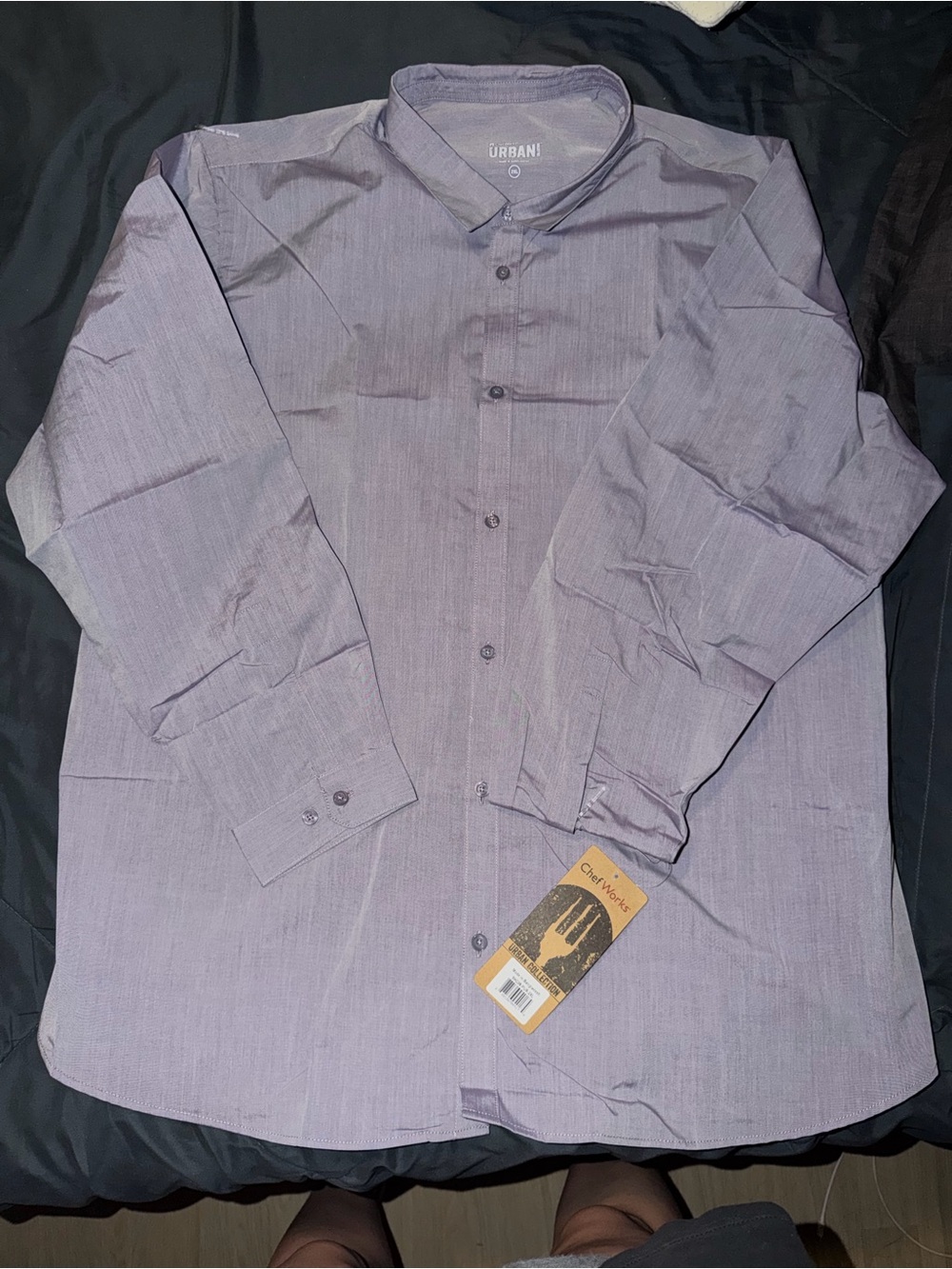 Urbane Men’s Long-Sleeve Button-Down Shirt in Lavender